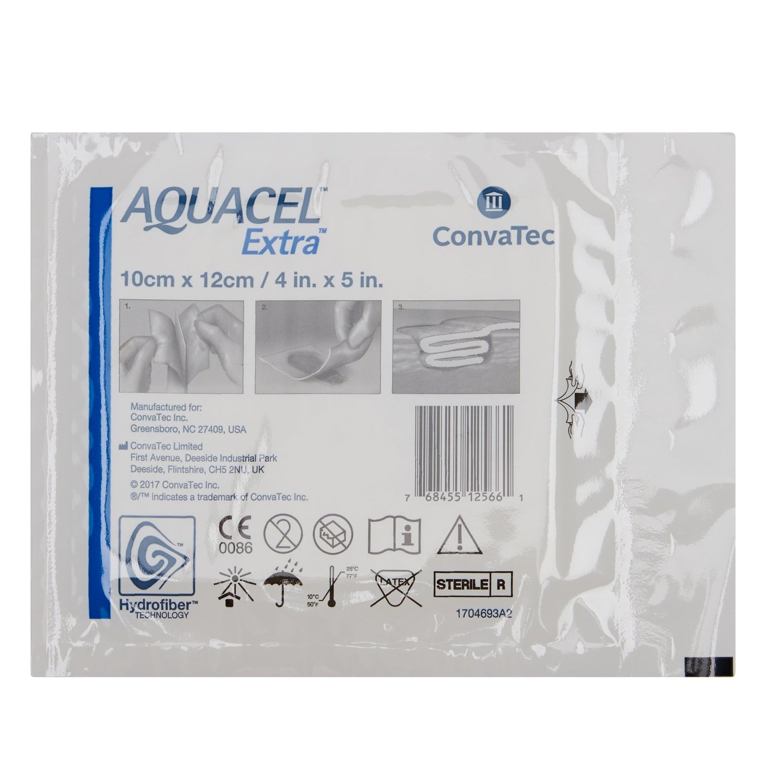 Convatec AQUACEL EXTRA Hydrofiber dressing, 4" x 5" (420674)