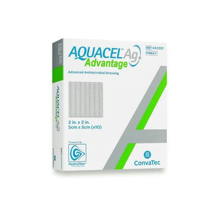 Convatec Aquacel Ag Advantage Wound Dressing, 2" x 2" (422297)