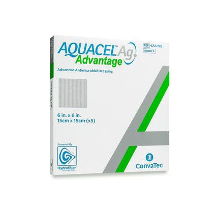 Convatec Aquacel Ag Advantage Wound Dressing, 6" x 6" (422298)