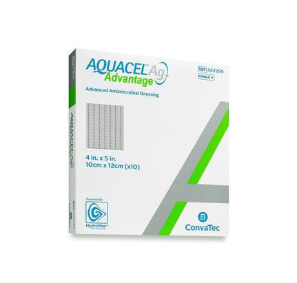 Convatec Aquacel Ag Advantage Wound Dressing, 4" x 5" (422299)