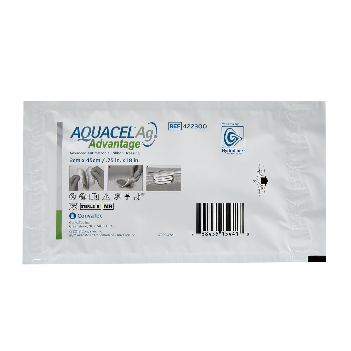 Convatec Aquacel Ag Advantage Ribbon, 3/4" x 18" (422300)