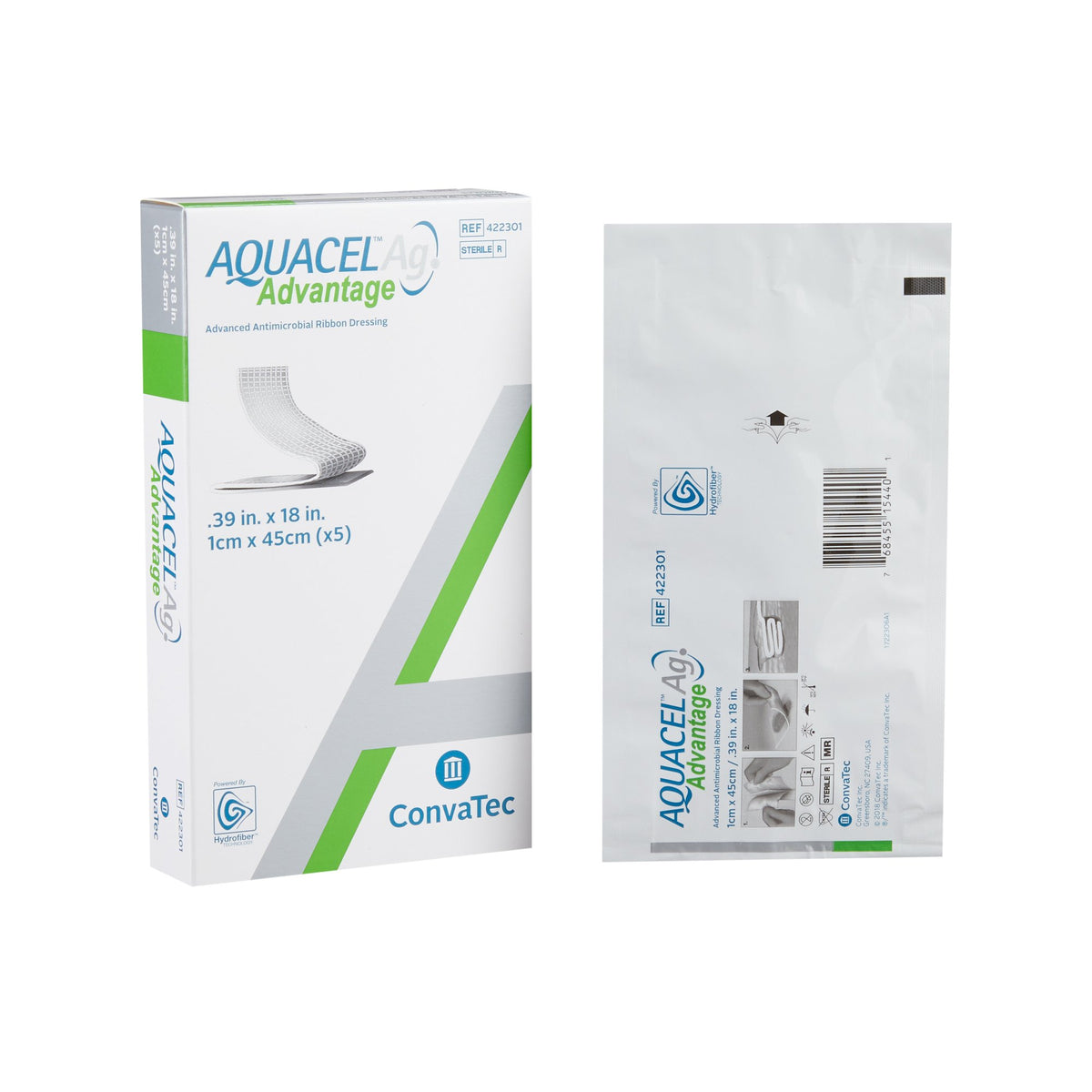 Convatec Aquacel Ag Advantage Ribbon, 0.39" x 18" (422301) - Box of 5 each
