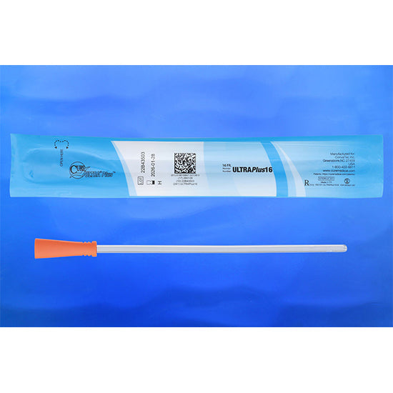 Cure Ultra Plus Intermittent Catheter Female, Straight Tip, 16Fr (ULTRAPLUS16)