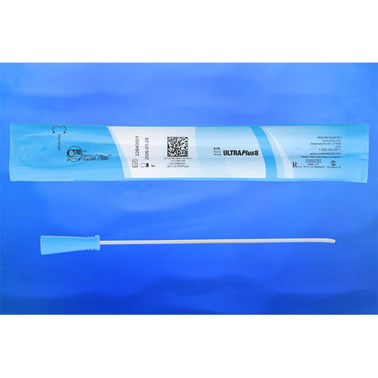 Cure Ultra Plus Intermittent Catheter Female, Straight Tip, 8Fr (ULTRAPLUS8)