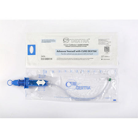 Cure Dextra Closed System Single, Straight Tip, 14Fr (DEX14)