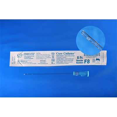 Cure Female Straight Tip Catheter 8Fr, 6" (F8)