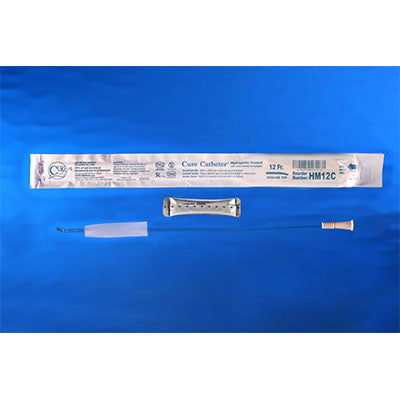 Cure Male Hydrophilic Catheter Coude Tip, 12Fr, 16" (HM12C)