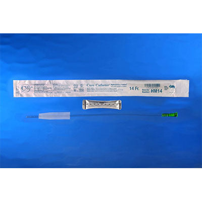 Cure Male Hydrophilic Catheter Straight Tip, 14Fr, 16" (HM14)