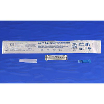 Cure Hydrophilic Coated Pediatric Intermittent Catheter 8Fr, 10" (HP8)