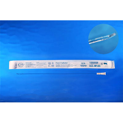 Cure Male Coude Tip Catheter 12Fr, 16" (M12C)