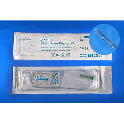 Cure Male Pocket Catheter Kit 14Fr, 25" (Extra Long) (M14XL)