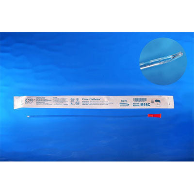 Cure Male Coude Tip Catheter 16Fr, 16" (M16C)