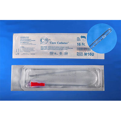 Cure Male Pocket Catheter Straight Tip 16Fr, 16" (M16U)