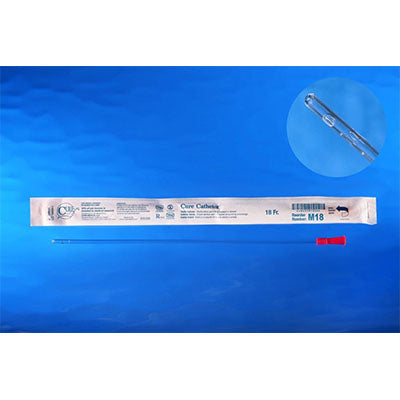 Cure Male Straight Tip Catheter 18Fr, 16" (M18)