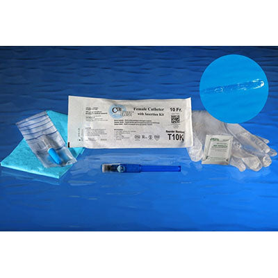 Cure Twist Female Intermittent Catheter w/Insertion Kit, 10Fr (T10K)