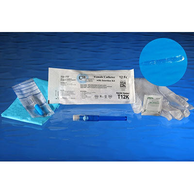 Cure Twist Female Intermittent Catheter w/Insertion Kit, 12Fr (T12K)