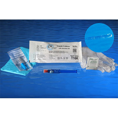Cure Twist Female Intermittent Catheter w/Insertion Kit, 16Fr (T16K)