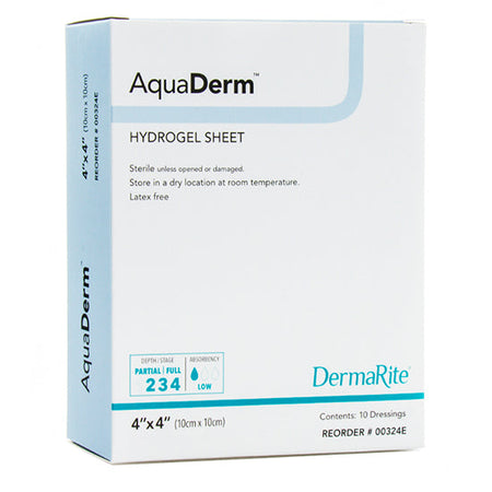 DermaRite AquaDerm Hydrogel Sheet Dressing, 4" x 4" (00324E)