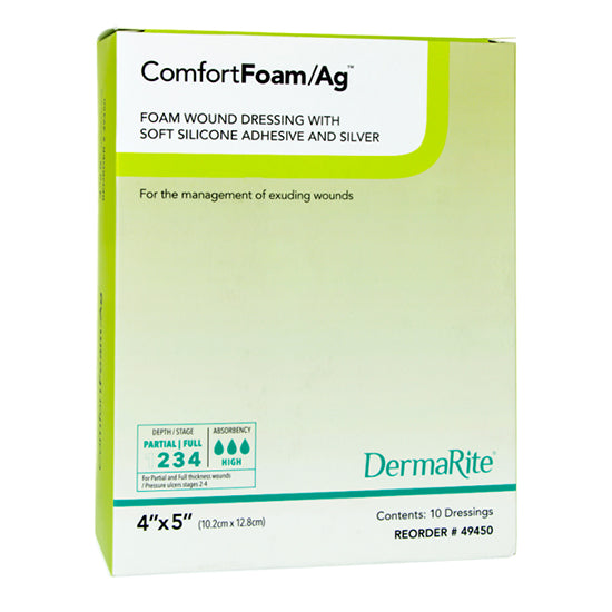 DermaRite ComfortFoam/Ag, 4" x 5" (49450)