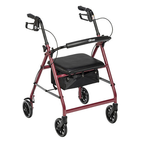 Drive Medical Aluminum Rollator with 6 inch Wheels, Blue, (R726BL)