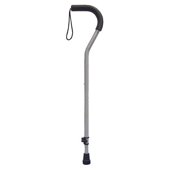 Drive Medical Offset Aluminum Cane with Tab-Loc Silencer, Black, (10338B)