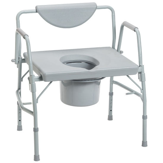 Drive Medical Deluxe Bariatric Drop-Arm Commode, (11135-1)