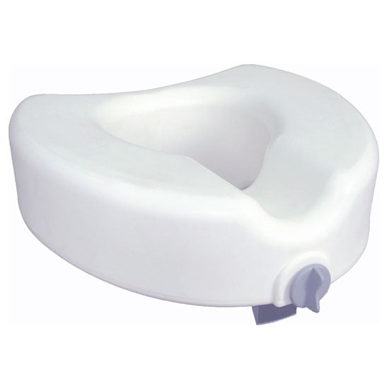 Drive Medical Premium Plastic Raised, Regular/Elongated Toilet Seat, with Lock, without Arms, (12014)
