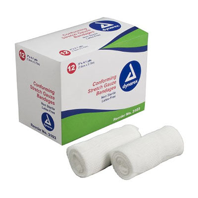 Dynarex Self-adhering Stretch Gauze Bandage, 3" (3103)