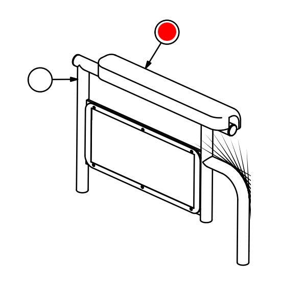 Replacement Arm Pad, Desk Length, for Paramount XD , Wheelchair Parts (90762911)