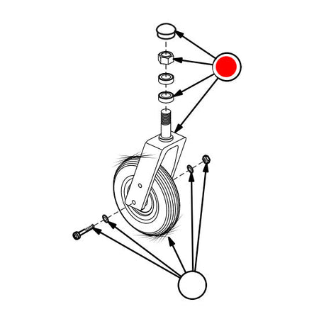 Replacement Caster Fork, for Paramount XD , Wheelchair Parts (90762914)