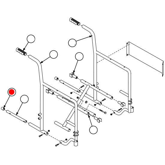 Replacement Tipping Sleeve, for Everest & Jennings Traveler SE , Wheelchair Parts (90763006)