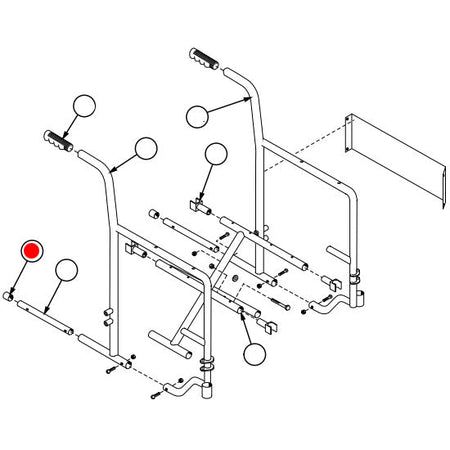 Replacement Tipping Sleeve, for Everest & Jennings Traveler SE , Wheelchair Parts (90763006)