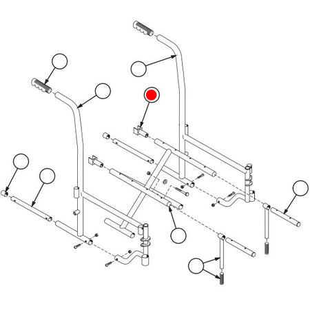 Replacement Seat Rail Guide, Rear, for E&J Advantage with Detachable Arm , Wheelchair Parts (90763015)