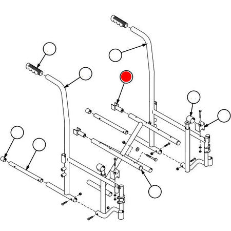 Replacement Seat Rail Guide, Detachable Arm, for Everest & Jennings Traveler SE , Wheelchair Parts (90763015)