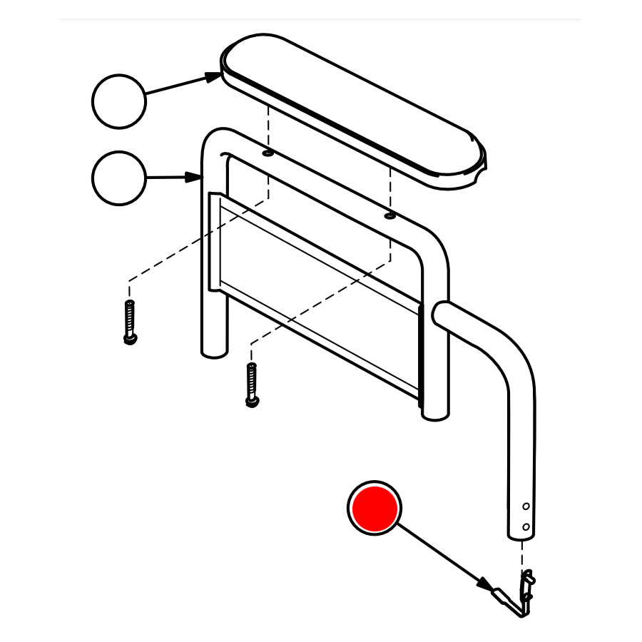 Replacement Arm Spring Lock, for Everest & Jennings Traveler SE, Traveler LX, Traveler HD, Advantage, Advantage LX and Advantage Recliner , Wheelchair Parts (90763024)