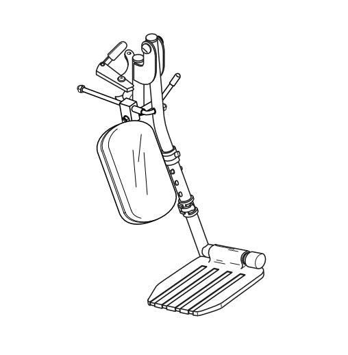 Replacement Low Pivot Elevating Legrest for Everest & Jennings Traveler L3 Plus Wheelchair (90763031A)