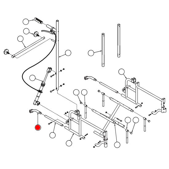 Replacement Anti-tipper, for Everest & Jennings Advantage Recliner, 22" x 19" , Wheelchair Parts (90763067)