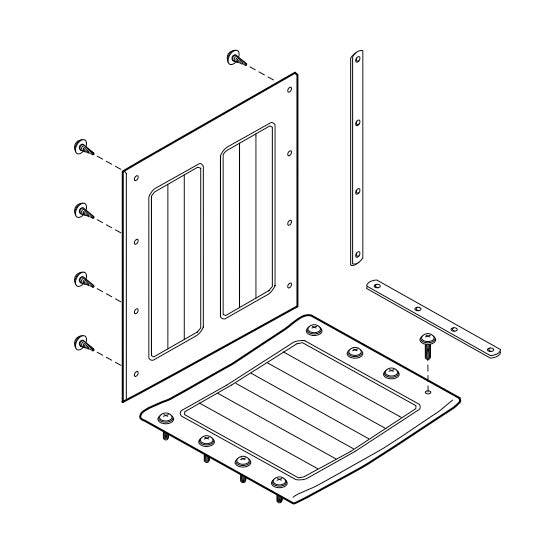 Replacement Back Upholstery, Black Leatherette, 18", for Everest & Jennings Traveler SE , Wheelchair Parts (907630A2)