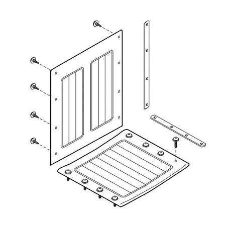 Replacement Back Upholstery, Black Leatherette, 18", for Everest & Jennings Traveler SE , Wheelchair Parts (907630A2)