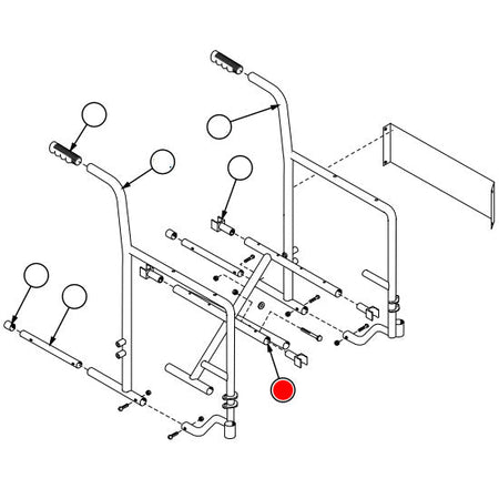 Replacement Crossbrace, for Everest & Jennings Traveler SE Plus 16" with Fixed Arm , Wheelchair Parts (907630C1A)