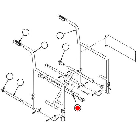 Replacement Crossbar 16"x16", for Everest & Jennings Traveler SE , Wheelchair Parts (907630C1)