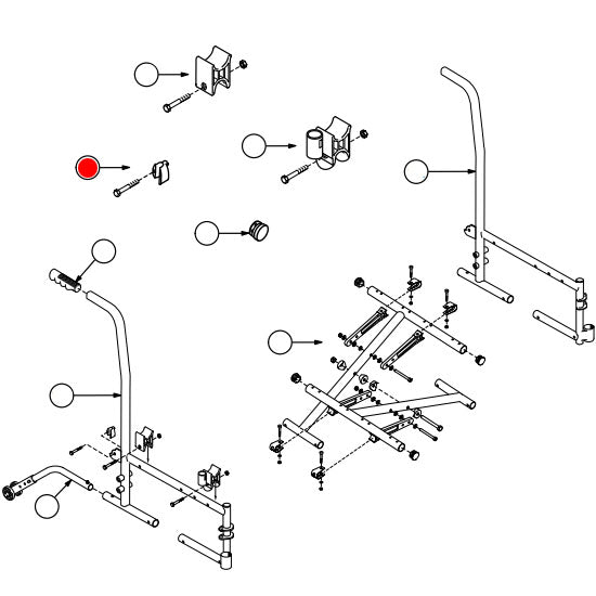 Replacement Arm Bracket, for Everest & Jennings Traveler L3 Plus , Wheelchair Parts (90763210A)