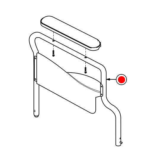 Replacement Complete Arm Flip Desk Assembly for Everest & Jennings Traveler L3 Plus Wheelchair (90763231A)