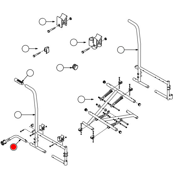 Replacement Arm Bracket, for Everest & Jennings Traveler L3 Plus XVI , Wheelchair Parts (90763233A)