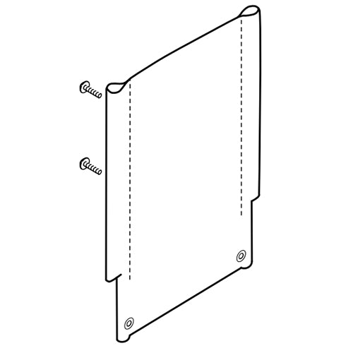 Replacement Back Upholstery, w/2 Mounting Screws, 16", for Everest & Jennings Traveler L4 Wheelchair Parts (907632A1)