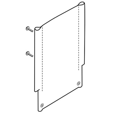 Replacement Back Upholstery, w/2 Mounting Screws, 16", for Everest & Jennings Traveler L4 Wheelchair Parts (907632A1)