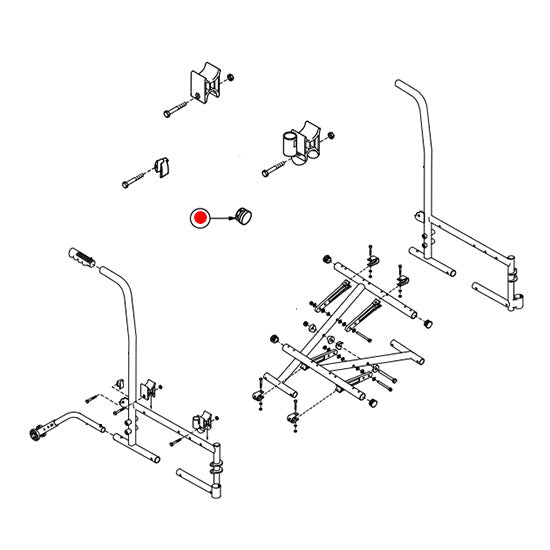 Replacement Seat Rail Plug for Everest & Jennings Traveler L3 Plus Wheelchair (907633CSE)