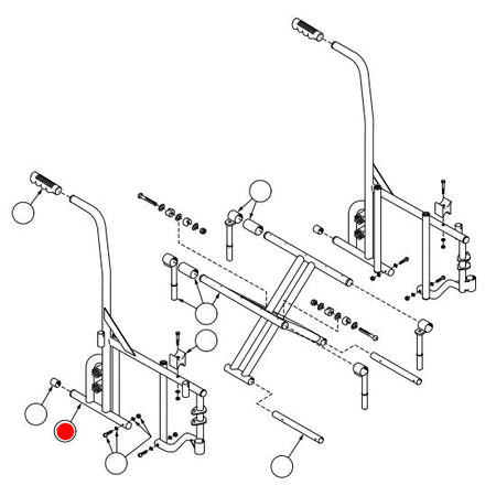 Replacement Sideframe, Right Side, for Everest & Jennings Traveler HD , Wheelchair Parts (90763401)