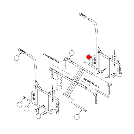 Replacement Sideframe, Left Side, for Everest & Jennings Traveler HD , Wheelchair Parts (90763402)