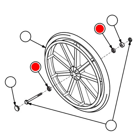 Replacement Wheel Bearing, for Everest & Jennings Traveler HD , Wheelchair Parts (90763452)